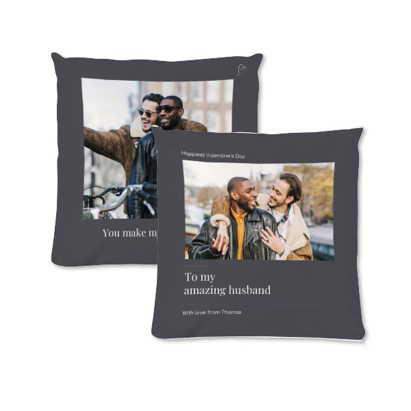 Fotokissen personalisiert (40x40 cm, doppelseitig bedruckt, Polyester, inkl. Füllung)