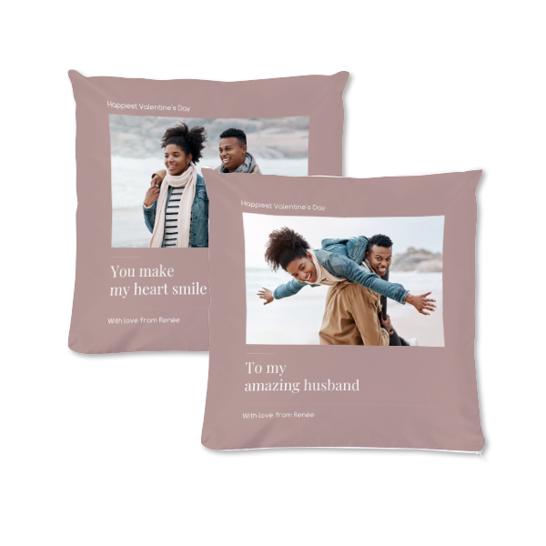 Fotokissen personalisiert (40x40 cm, doppelseitig bedruckt, Polyester, inkl. Füllung)