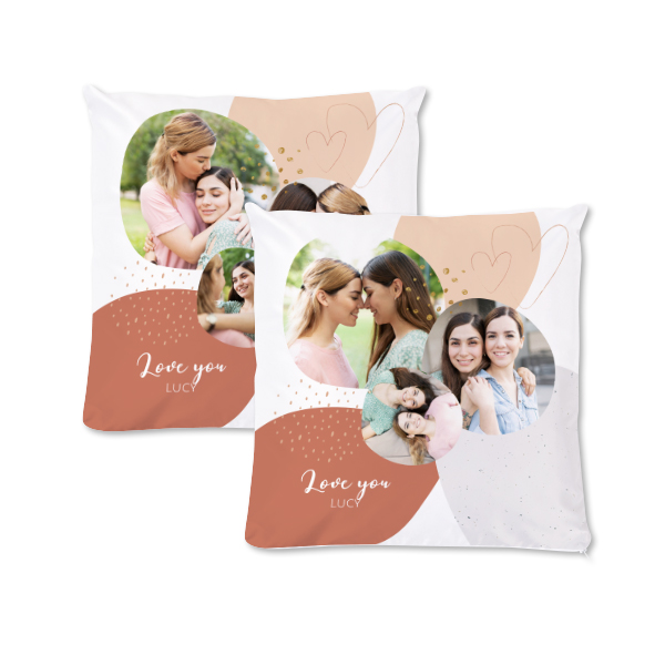 Polyester Cushion Cover and Filling Square M Front & Back print
