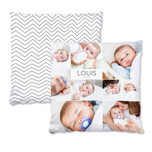 Polyester Cushion Cover and Filling Square L Front & Back