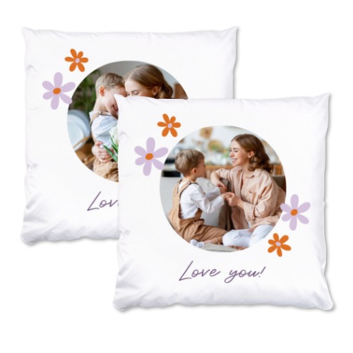 Fotokissen personalisiert (60x60 cm, doppelseitig bedruckt, Polyester, inkl. Füllung)