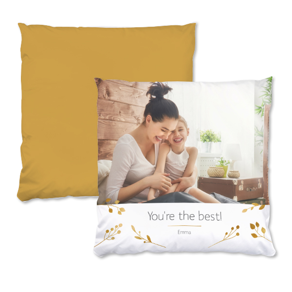 Polyester Cushion Cover and Filling Square L Front & Back