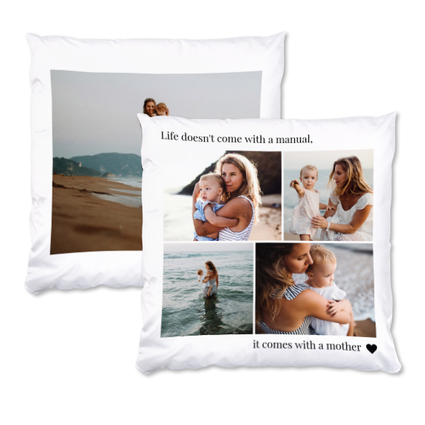Coussin satiné carré L imprimé recto-verso Coussin satiné carré L imprimé recto-verso
