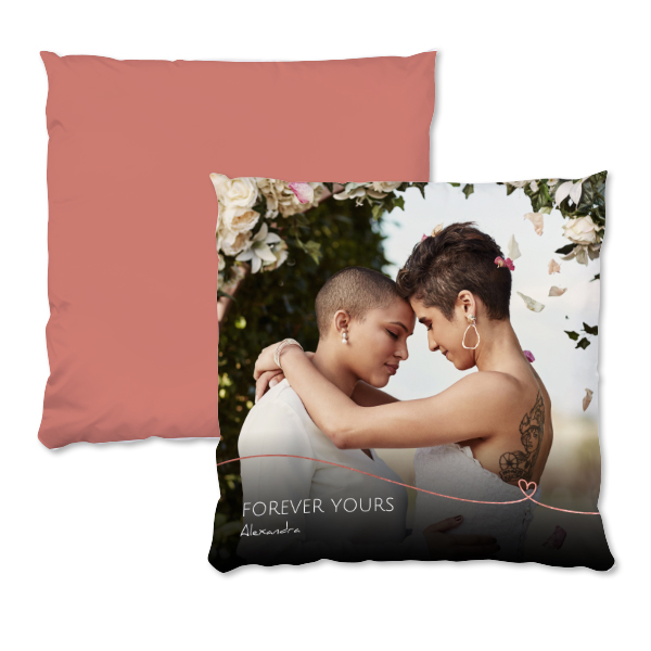 Polyester Cushion Cover and Filling Square L Front & Back