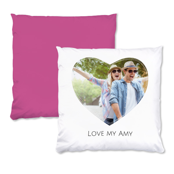 Polyester Cushion Cover and Filling Square L Front & Back