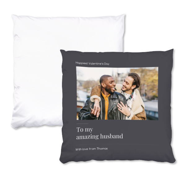 Polyester Cushion Cover and Filling Square L Front & Back