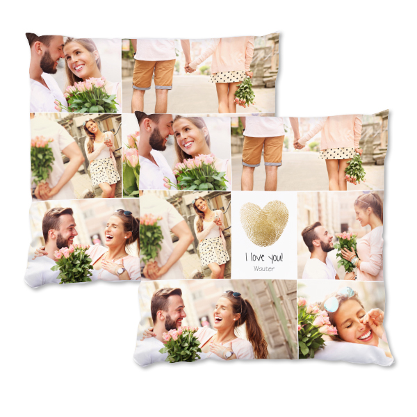 Polyester Cushion Cover and Filling Square L Front & Back