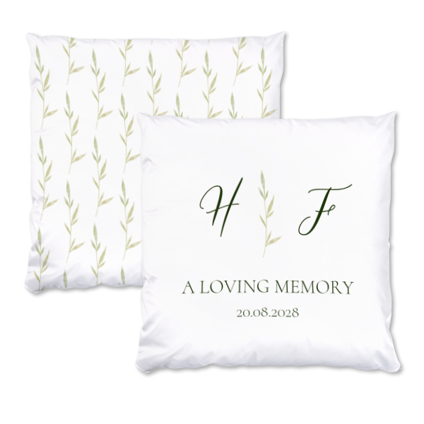 Polyester Cushion Cover and Filling Square L Front & Back