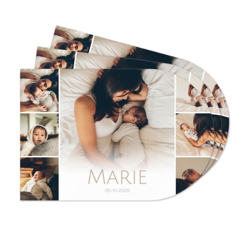 Papieren placemats boog met kleurplaat Kerstmis (set van 24)