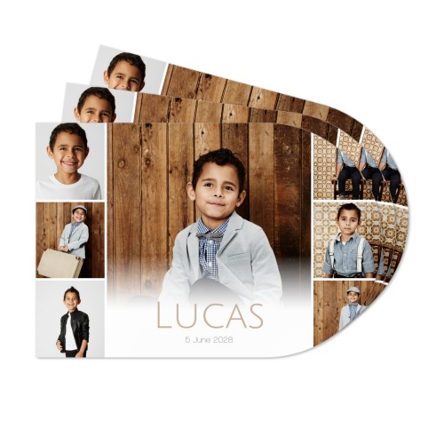 Papieren placemats boog met kleurplaat Kerstmis (set van 24)