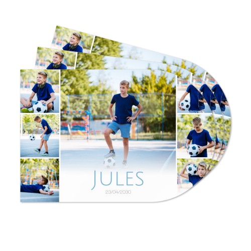 Papieren placemats boog met kleurplaat Kerstmis (set van 24)