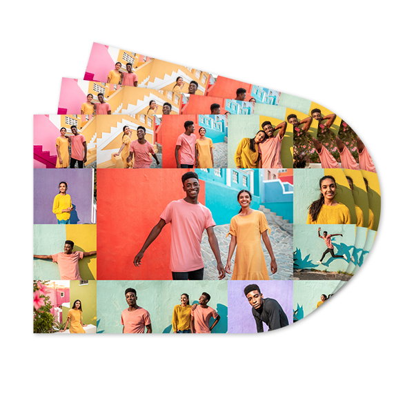 Placemat boog met kleurplaat Kerstmis - Set van 24