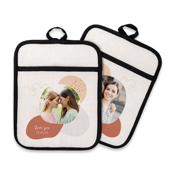 Personalisierte Topflappen mit Foto - 2 Stk.