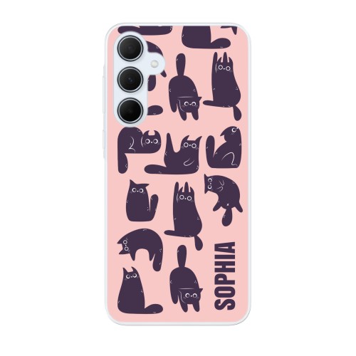 Black Cats Pattern Text only