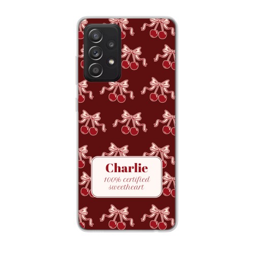 Vintage Cherry Love Text - Only