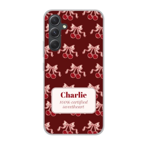 Vintage Cherry Love Text - Only