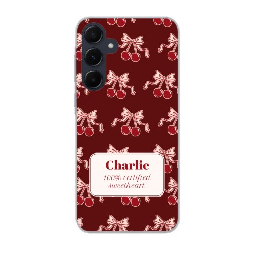 Vintage Cherry Love Text - Only