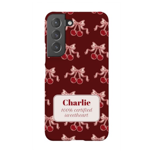 Vintage Cherry Love Text - Only