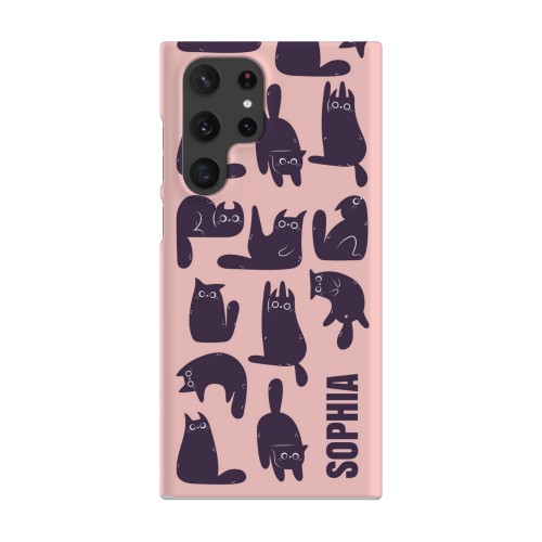 Black Cats Pattern Text only