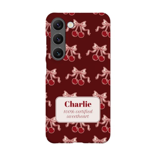 Vintage Cherry Love Text - Only