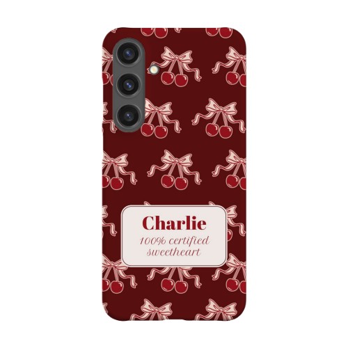 Vintage Cherry Love Text - Only