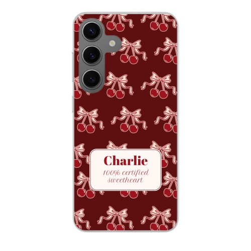 Vintage Cherry Love Text - Only