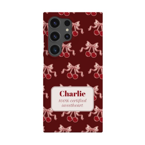 Vintage Cherry Love Text - Only