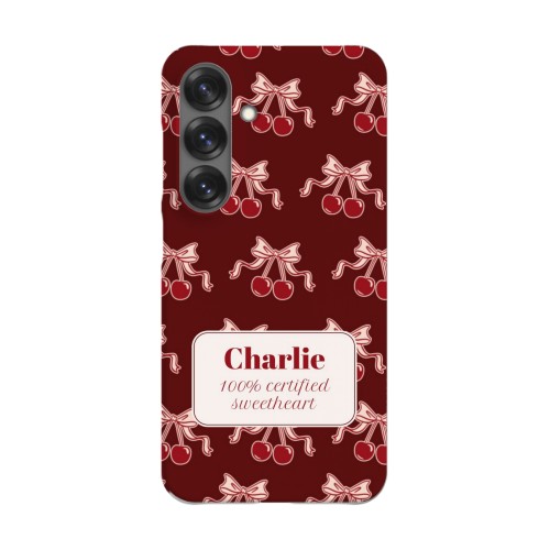 Vintage Cherry Love Text - Only