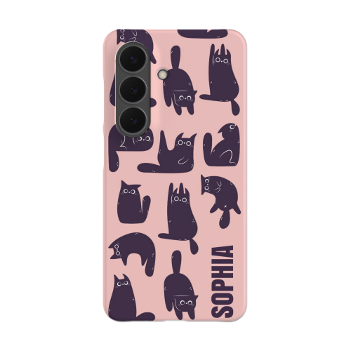 Black Cats Pattern Text only