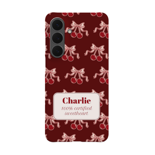 Vintage Cherry Love Text - Only