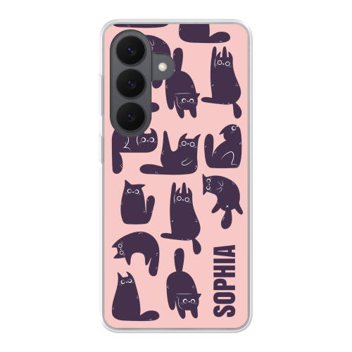 Black Cats Pattern Text only