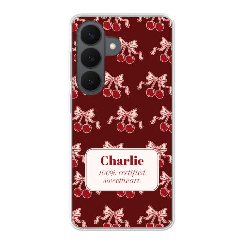 Vintage Cherry Love Text - Only