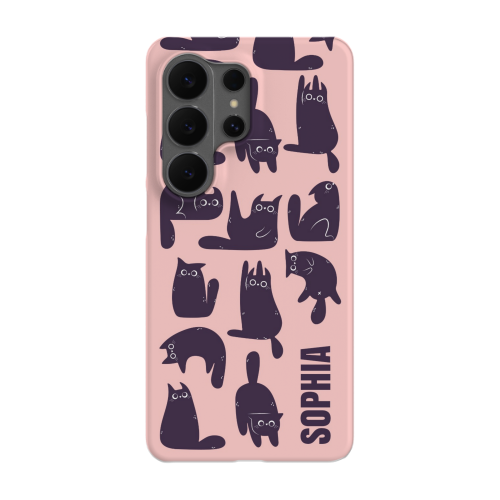 Black Cats Pattern Text only