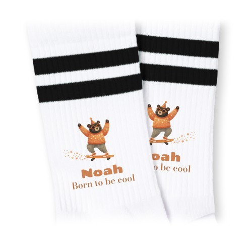 Retro Skater Bear - Text Only