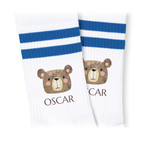 Chaussettes lignes bleues