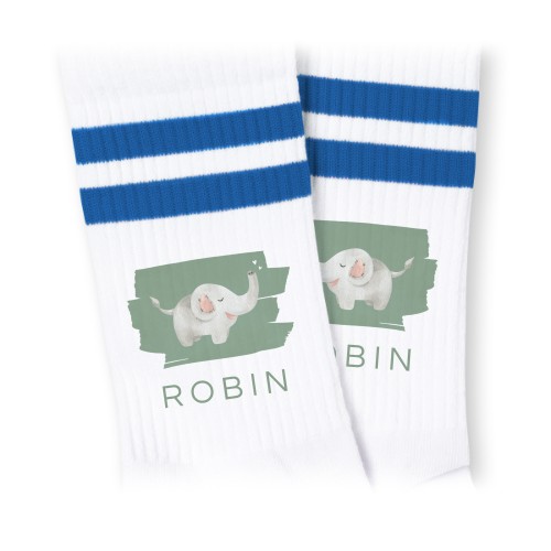 Chaussettes lignes bleues