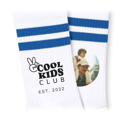 Chaussettes lignes bleues