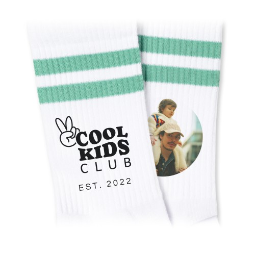 Chaussettes lignes vert menthe