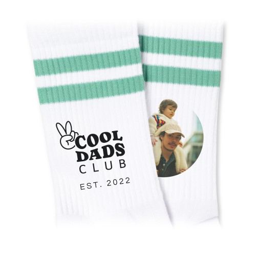 Chaussettes lignes vert menthe