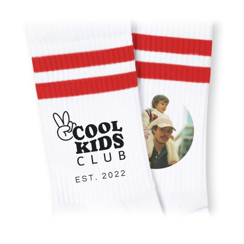 Chaussettes lignes rouges