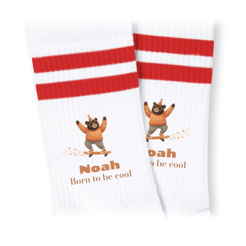 Retro Skater Bear - Text Only