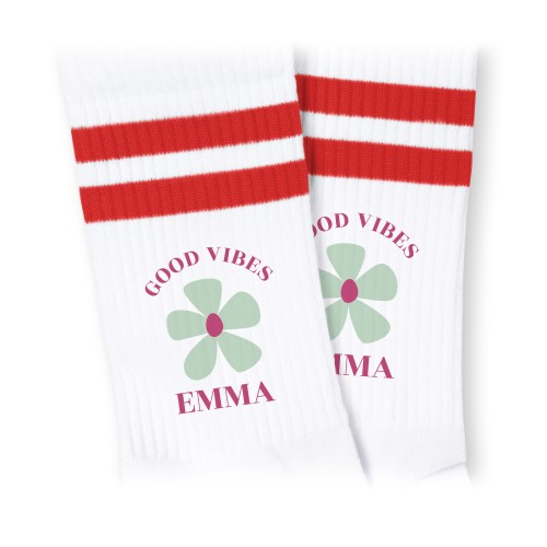 Sportsocken personalisiert Rot