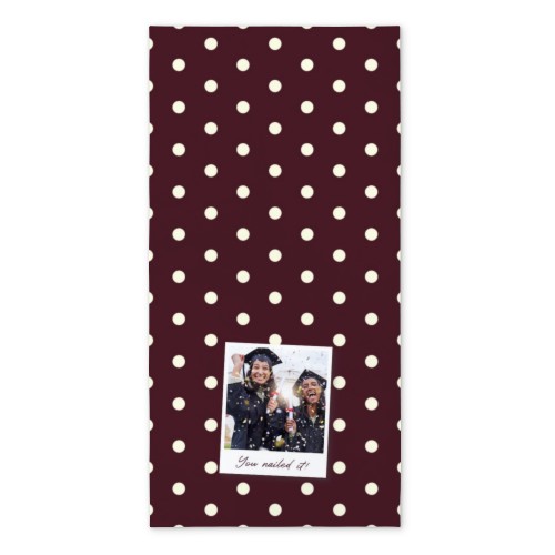 TowelWhite70x140_ClassicPolkaLoveBrown
