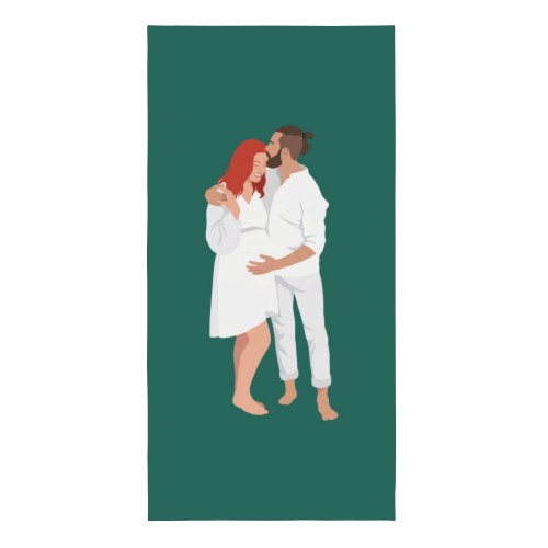 TowelWhite70x140_ColorPortraitFilterGreen