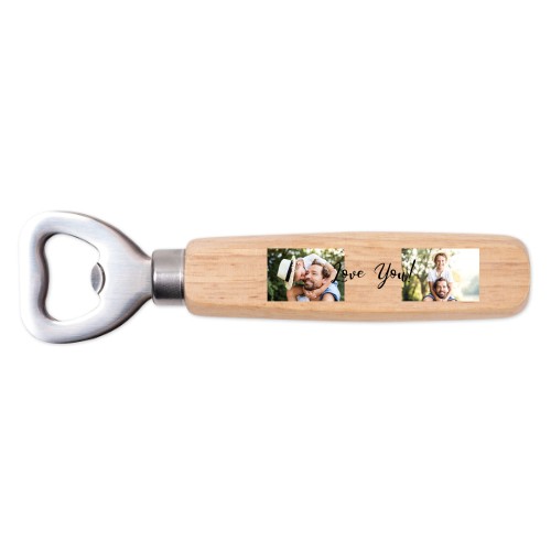 Décapsuleur en bois avec photo Décapsuleur en bois avec photo