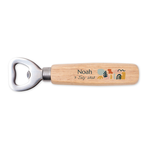 Décapsuleurs en bois impression couleur - lot de 12 Décapsuleurs en bois impression couleur - lot de 12