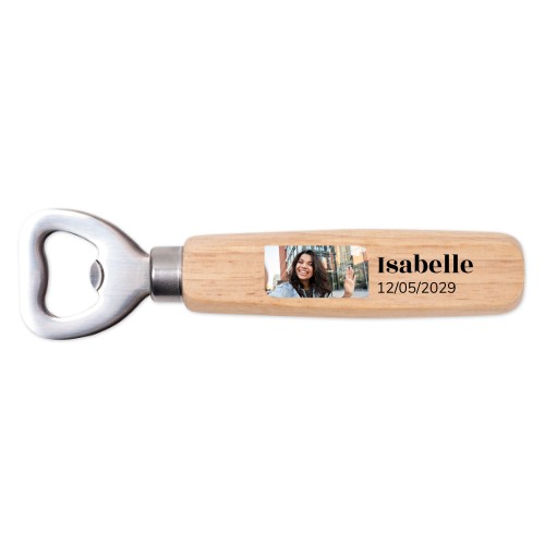 Décapsuleurs en bois impression couleur - lot de 12