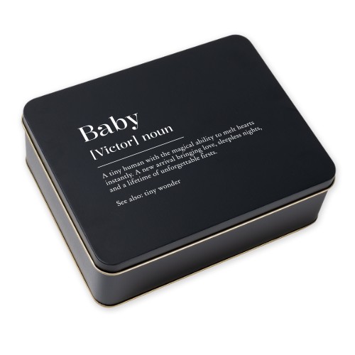Boîte à biscuits rectangulaire noire Boîte à biscuits rectangulaire noire