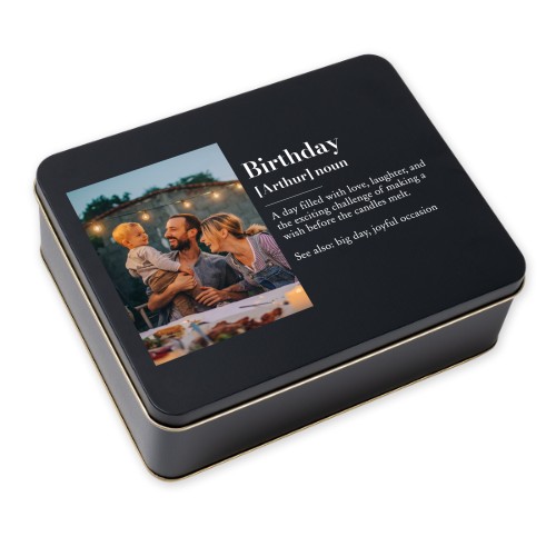 Cookie Tin Rectangle Black