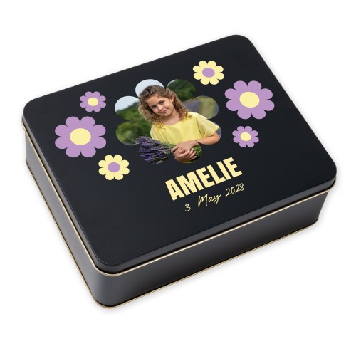Cookie Tin Rectangle Black